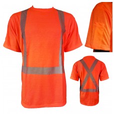 Safety t-shirt made with soft 100% polyester  fabric